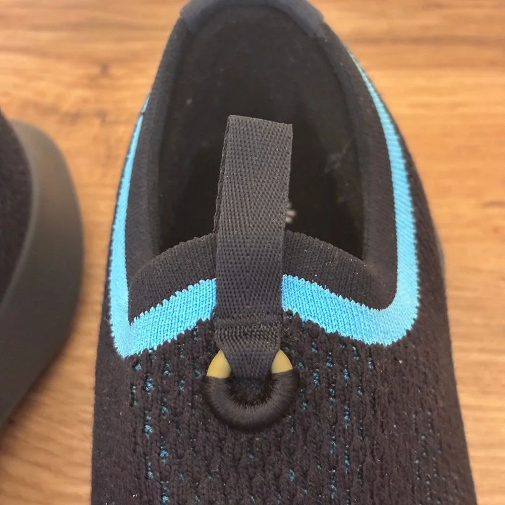 ALLBIRDS Tree Dasher Relay Sneaker Black/Chasm Teal Blue Women Size 9.5 Slip On